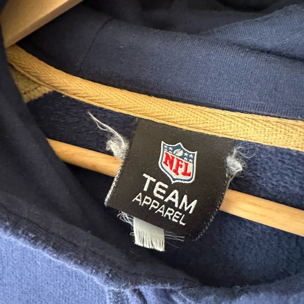 Vintage Y2K NFL St. Louis Rams Hoodie Men’s Size XL Navy Blue/ Yellow - Picture 3 of 5